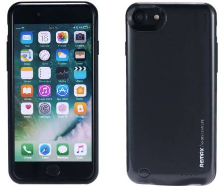 Портативная батарея Remax Power Bank Energy jacket with case for iphone7 2400 mAh Black