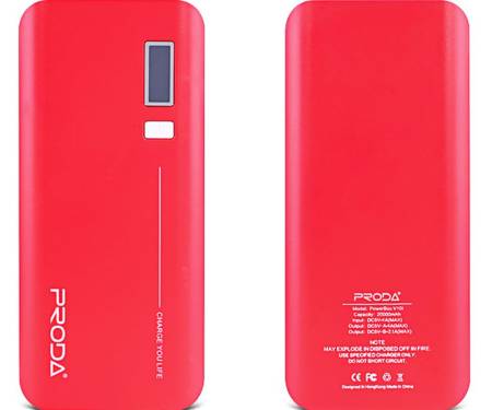 Портативная батарея Remax Power Bank Jane V10i 20000 mAh Red