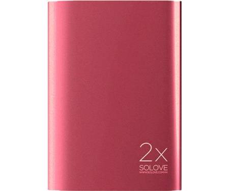 Портативная батарея Solove A8 Portable Metallic Power Bank 20000mAh Red