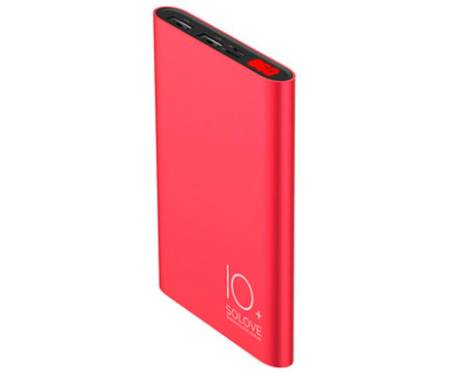 Портативная батарея Solove A9s Portable Metallic Power Bank 10000mAh Red