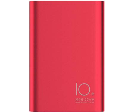 Портативная батарея Solove A9s Portable Metallic Power Bank 10000mAh Red