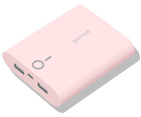 Портативная батарея Solove F1 Power Bank 10000mAh Pink