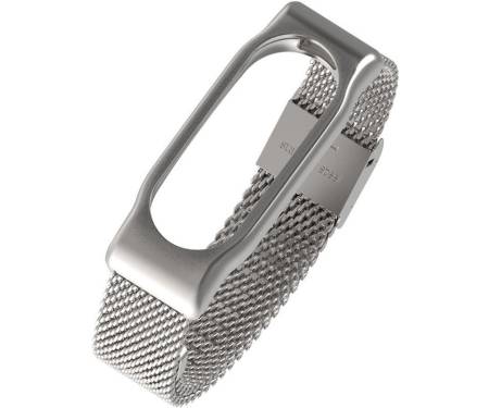 Ремешок Metallic Strap Fleet Chain For Mi Band 2 Silver
