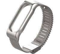 Ремешок Metallic Strap Fleet Chain For Mi Band 2 Silver