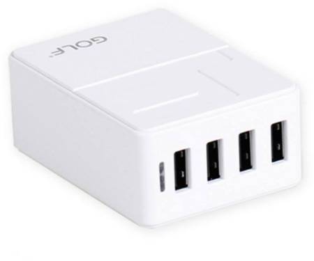 Сетевое зарядное устройство GOLF GF-U401 Travel Charger 4USB 6A White