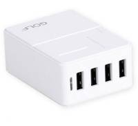 Сетевое зарядное устройство GOLF GF-U401 Travel Charger 4USB 6A White