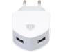 Сетевое зарядное устройство INKAX CD-18 Travel charger + Lightning cable 2USB 3.1A White
