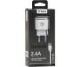 Сетевое зарядное устройство INKAX CD-20 Travel charger + Lightning cable 2USB 3.4A White