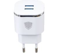 Сетевое зарядное устройство INKAX CD-20 Travel charger + Lightning cable 2USB 3.4A White