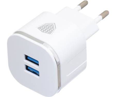 Сетевое зарядное устройство INKAX CD-20 Travel charger + Lightning cable 2USB 3.4A White