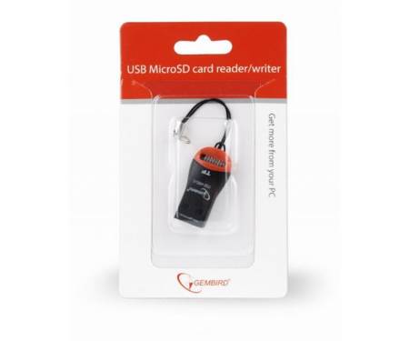 Кардридер Gembird (FD2-MSD-2) Black/Red USB-MicroSD