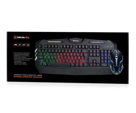 Комплект REAL-EL Gaming 9500 Kit Backlit USB