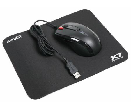 Мышь A4Tech X-710BK Black USB + коврик A4Tech X7-200MP