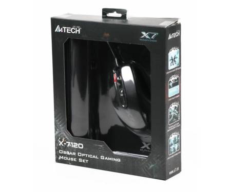 Мышь A4Tech X-710BK Black USB + коврик A4Tech X7-200MP