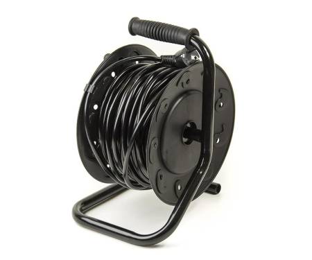 Фильтр питания PowerPlant (PPRA10M40S4L) 4 розетки, 40 м,морозостойкий, черный, на катушке