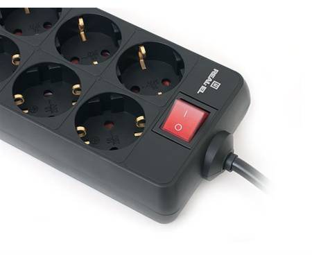 Фильтр питания REAL-EL RS-8 PROTECT 1.8m черный UAH