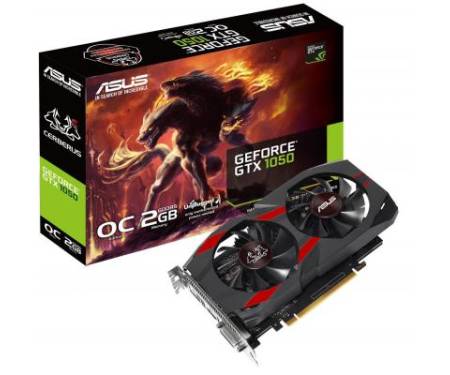 Видеокарта ASUS GeForce GTX1050 2048Mb CERBERUS OC (CERBERUS-GTX1050-O2G)