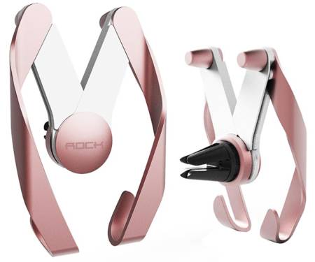 Автодержатель Rock AutoBot M vent car holder Metal Rose Gold