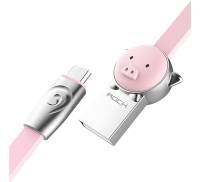 Кабель Rock Chinese Zodiac Micro cable 1M Pig-Pink