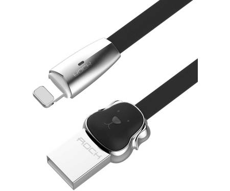 Кабель Rock Dog Lightning Charge & Sync flat cable 1.2M Black