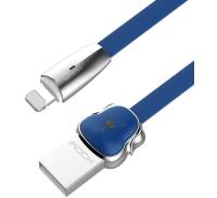 Кабель Rock Dog Lightning Charge & Sync flat cable 1.2M Blue
