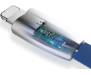 Кабель Rock Dog Lightning Charge & Sync flat cable 1.2M Blue