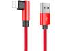 Кабель Rock L-shape Lightning Metal Charge & Sync round Cablee 1,2M Red