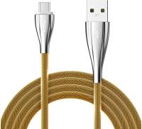 Кабель Rock metal Type-C data cable 1M Gold