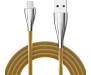 Кабель Rock metal Type-C data cable 1M Gold
