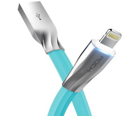 Кабель Rock Salmon lightning auto disconnect data cable 1 m Blue