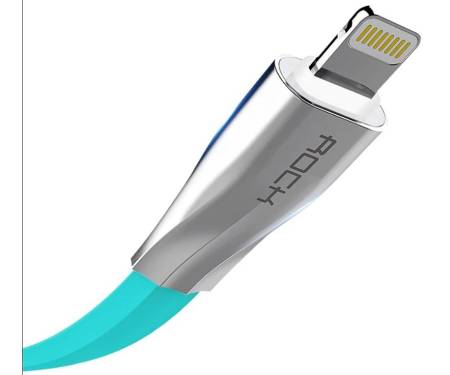 Кабель Rock Salmon lightning auto disconnect data cable 1 m Blue