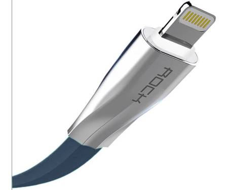 Кабель Rock Salmon lightning Charge & Sync flat cable 1 m Blue
