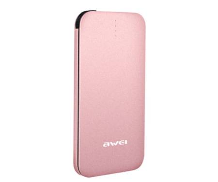 Power Bank AWEI P20K 8000mAh Power Bank Rose Gold