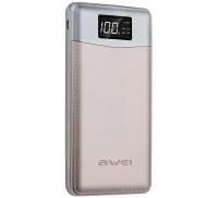 Power Bank AWEI P30K LCD 2USB 10000mAh Power Bank Luxury Gold