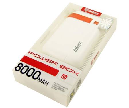 Power Bank INKAX 8000 mAh PV-08 3.1A Li-Pol White