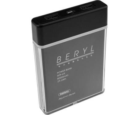 Power Bank Remax Beryl RPP-69 8000 mah Black