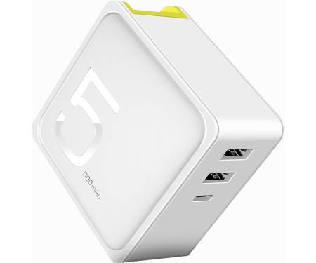 Power Bank Rock Space Sugar 2-in-1 and Wall Charger CCC 5000 mAh Black