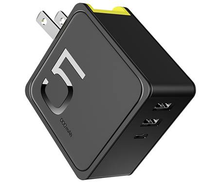 Power Bank Rock Sugar 2-in-1 and Wall Charger CCC 5000 mAh Black
