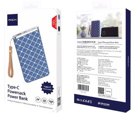 Power Bank RockType-C Powersack 10000 mAh Blue