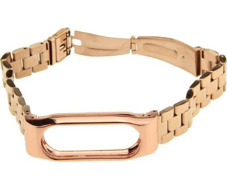 Ремешок UWatch Metal Strap For Xiaomi Mi Band 2 Rose Gold