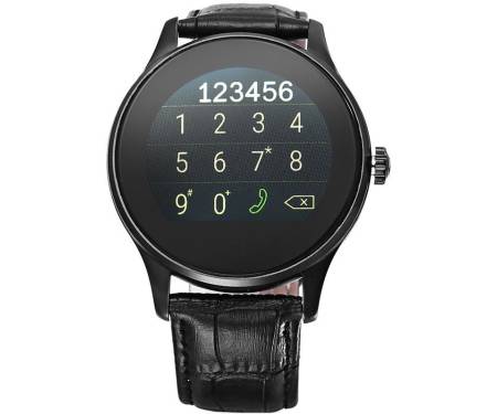 Смарт-часы UWatch K88H Black Leather Strap