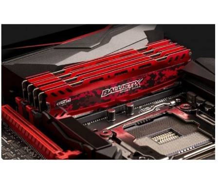 Crucial DIMM 4Gb DDR4 PC2400 Ballistix Sport LT Red (BLS4G4D240FSE)