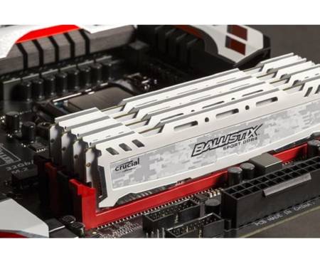 Crucial DIMM 4Gb DDR4 PC2666 Ballistix Sport LT White (BLS4G4D26BFSC)