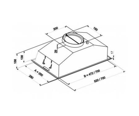 Вытяжка ELEYUS Modul 1200 LED SMD 70 IS