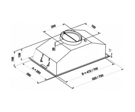 Вытяжка ELEYUS Modul 700 LED SMD 52 IS