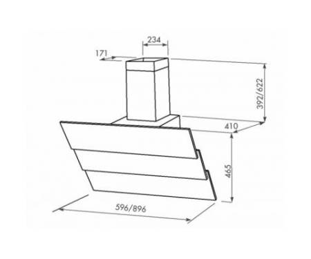 Вытяжка ELEYUS Troy A 1000 LED SMD 60 BG