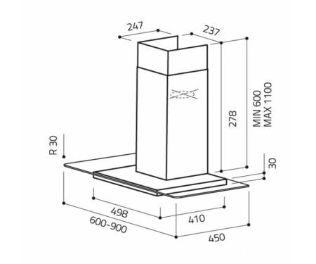 Вытяжка Elica FLAT GLASS IX A/90