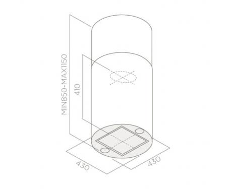 Вытяжка Elica Tube PRO ISLAND BL/A/43