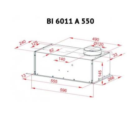 Вытяжка Perfelli BI 6011 A 550 DARK IV
