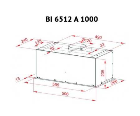 Вытяжка Perfelli BI 6512 A 1000 W LED